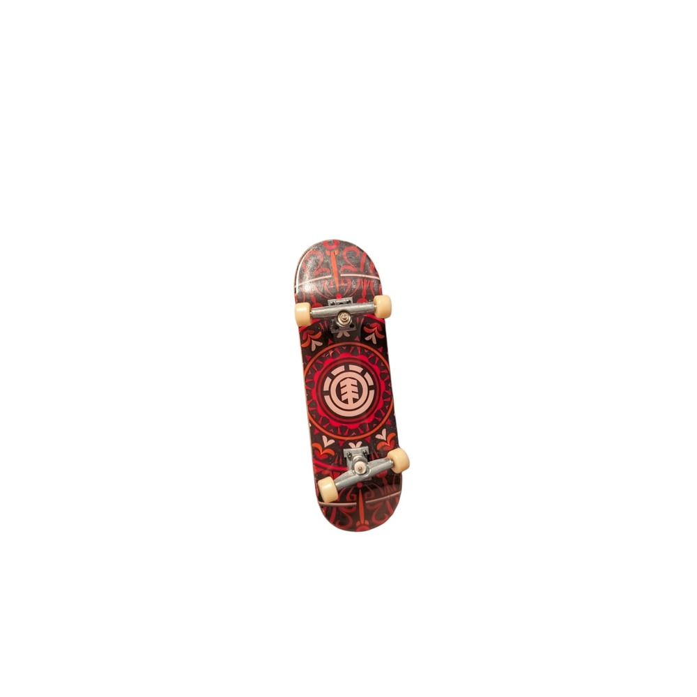 Tech Deck Element Skateboards Fingerboard Red Black Mandala Graphic Miniature